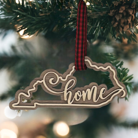 Kentucky Home Double Layer Ornament