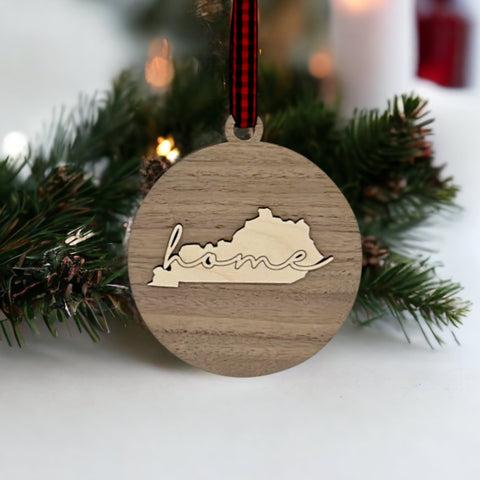 Kentucky Home Cursive Ornament