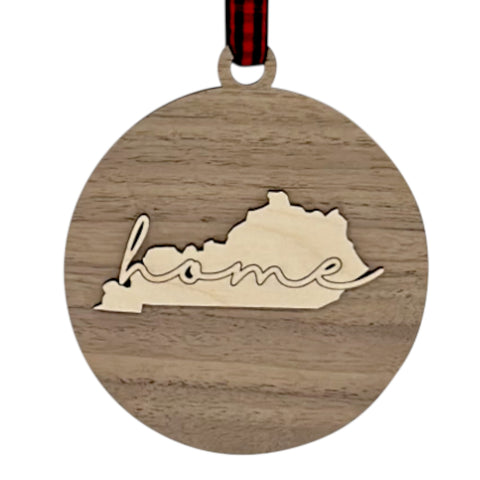 Kentucky Home Cursive Ornament