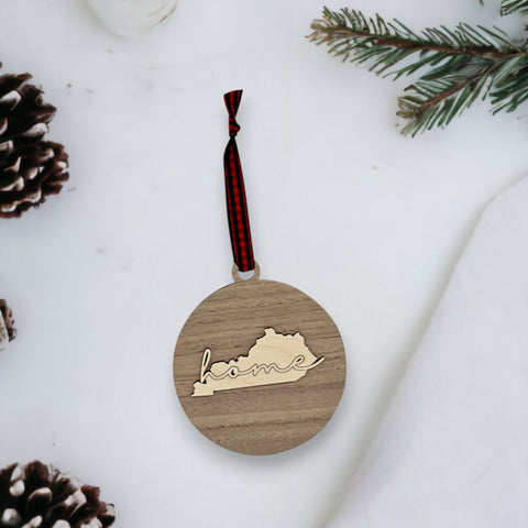 Kentucky Home Cursive Ornament