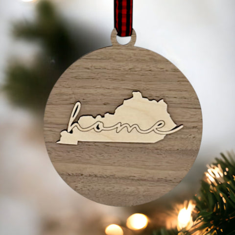 Kentucky Home Cursive Ornament