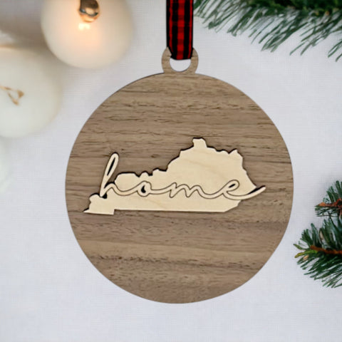 Kentucky Home Cursive Ornament