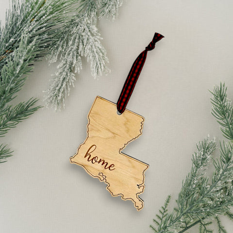 Louisiana Home Script Ornament