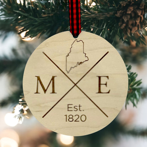 Maine Established Ornament