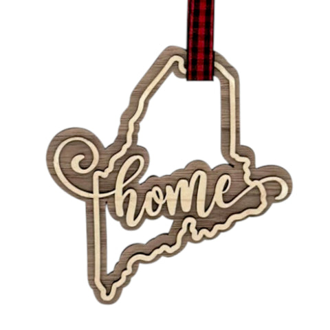 Maine Home Double Layer Ornament