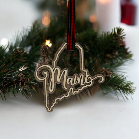 Maine Double Layer Ornament