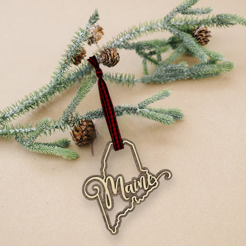 Maine Double Layer Ornament