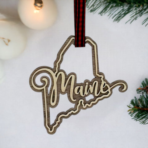 Maine Double Layer Ornament