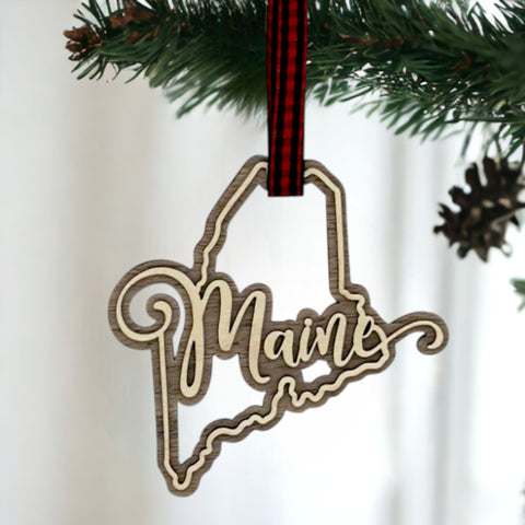 Maine Double Layer Ornament