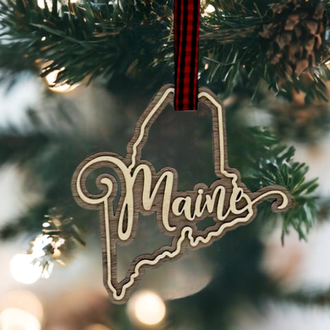 Maine Double Layer Ornament