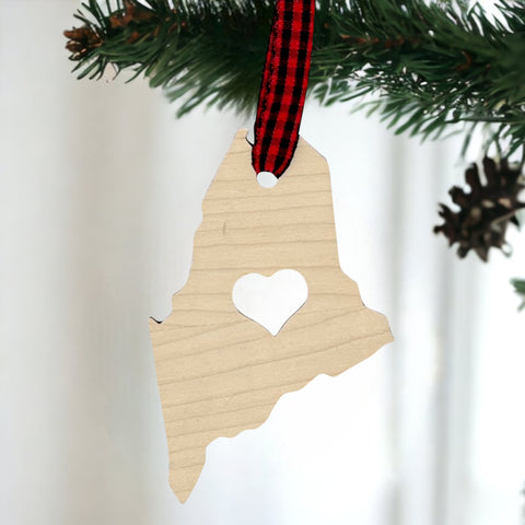 Maine Heart Ornament