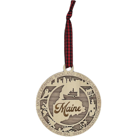 Elevate your holiday with a touch of Maine magic! Introducing our Maine State Highlights Ornament, a coastal-inspired masterpiece. From lighthouses to pine-covered landscapes, celebrate the beauty of the Pine Tree State in every detail. 