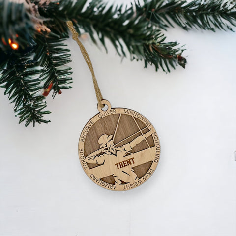 Aim for the holiday spirit with our Personalized Male Archer Ornament! Tailored for archery enthusiasts, this custom keepsake adds a personal touch to your tree. Celebrate the precision and strength of your archer with this spirited ornament. Customize now for a striking touch in holiday decor – order your Personalized Male Archer Ornament today!