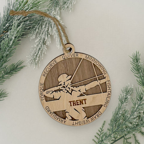 Aim for the holiday spirit with our Personalized Male Archer Ornament! Tailored for archery enthusiasts, this custom keepsake adds a personal touch to your tree. Celebrate the precision and strength of your archer with this spirited ornament. Customize now for a striking touch in holiday decor – order your Personalized Male Archer Ornament today!