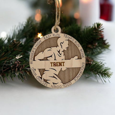 Race into the holidays with our Personalized Male Cross Country Ornament! Tailored for running enthusiasts, this custom keepsake adds a personal touch to your tree. Celebrate the cross country runner in your life with this spirited ornament. Customize now for a winning stride in holiday decor – order your Personalized Male Cross Country Ornament today!