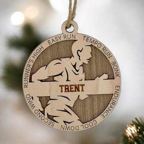 Race into the holidays with our Personalized Male Cross Country Ornament! Tailored for running enthusiasts, this custom keepsake adds a personal touch to your tree. Celebrate the cross country runner in your life with this spirited ornament. Customize now for a winning stride in holiday decor – order your Personalized Male Cross Country Ornament today!