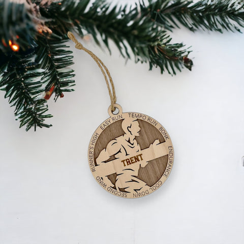 Race into the holidays with our Personalized Male Cross Country Ornament! Tailored for running enthusiasts, this custom keepsake adds a personal touch to your tree. Celebrate the cross country runner in your life with this spirited ornament. Customize now for a winning stride in holiday decor – order your Personalized Male Cross Country Ornament today!