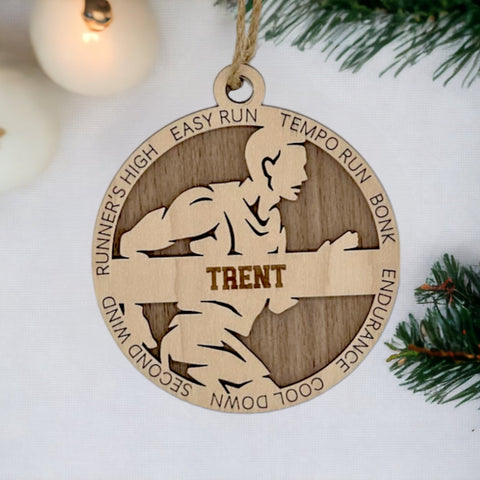 Race into the holidays with our Personalized Male Cross Country Ornament! Tailored for running enthusiasts, this custom keepsake adds a personal touch to your tree. Celebrate the cross country runner in your life with this spirited ornament. Customize now for a winning stride in holiday decor – order your Personalized Male Cross Country Ornament today!