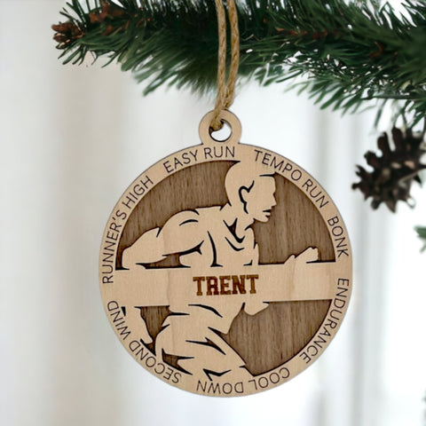 Race into the holidays with our Personalized Male Cross Country Ornament! Tailored for running enthusiasts, this custom keepsake adds a personal touch to your tree. Celebrate the cross country runner in your life with this spirited ornament. Customize now for a winning stride in holiday decor – order your Personalized Male Cross Country Ornament today!