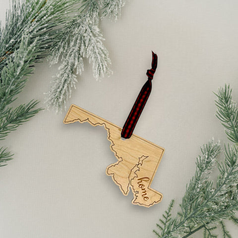 Maryland Home Script Ornament