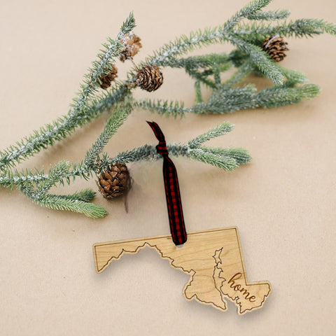 Maryland Home Script Ornament