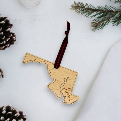 Maryland Home Script Ornament