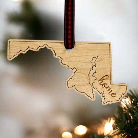 Maryland Home Script Ornament