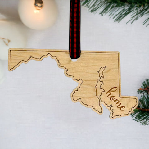 Maryland Home Script Ornament