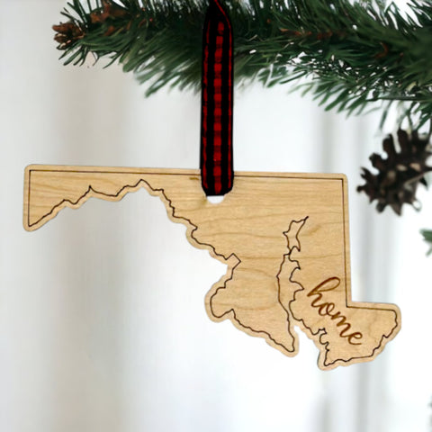 Maryland Home Script Ornament