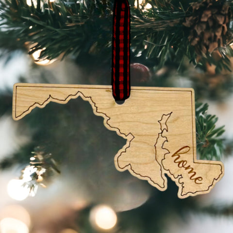 Maryland Home Script Ornament