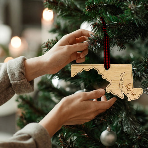 Maryland Home Script Ornament