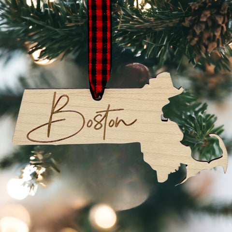 Massachusetts City Ornament