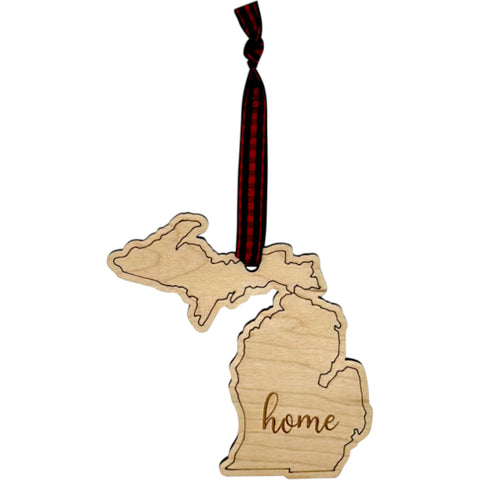 Michigan Home Script Ornament