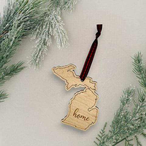 Michigan Home Script Ornament