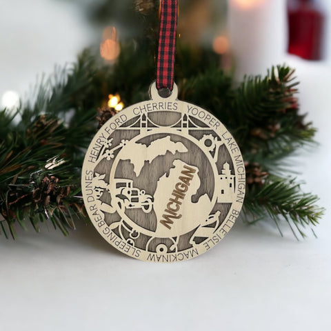 Bring the heart of Michigan home with our State Highlights Ornament! Elevate your holiday decor with Spartan pride and unforgettable moments. Limited edition—immerse yourself in the spirit of Michigan!