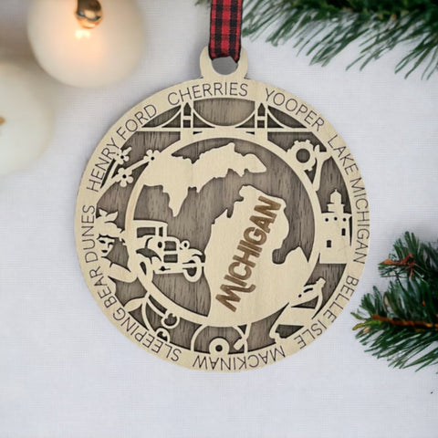 Bring the heart of Michigan home with our State Highlights Ornament! Elevate your holiday decor with Spartan pride and unforgettable moments. Limited edition—immerse yourself in the spirit of Michigan!