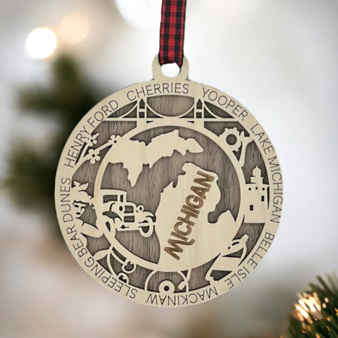 Bring the heart of Michigan home with our State Highlights Ornament! Elevate your holiday decor with Spartan pride and unforgettable moments. Limited edition—immerse yourself in the spirit of Michigan!