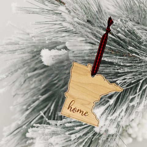 Minnesota Home Script Ornament