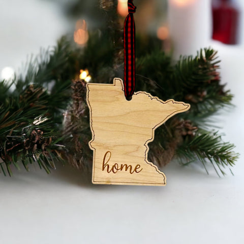 Minnesota Home Script Ornament