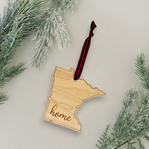 Minnesota Home Script Ornament