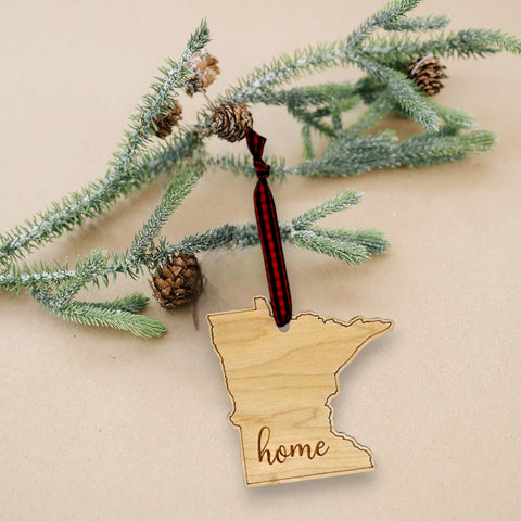 Minnesota Home Script Ornament