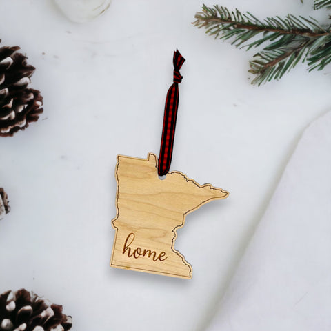 Minnesota Home Script Ornament