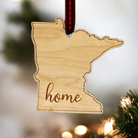 Minnesota Home Script Ornament