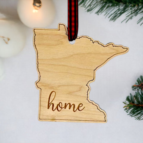 Minnesota Home Script Ornament