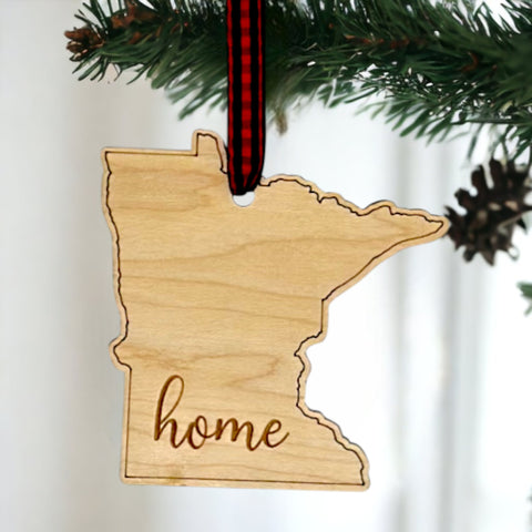 Minnesota Home Script Ornament