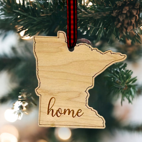 Minnesota Home Script Ornament