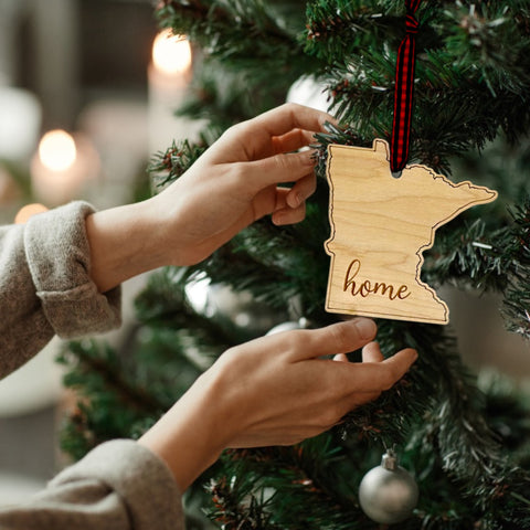 Minnesota Home Script Ornament