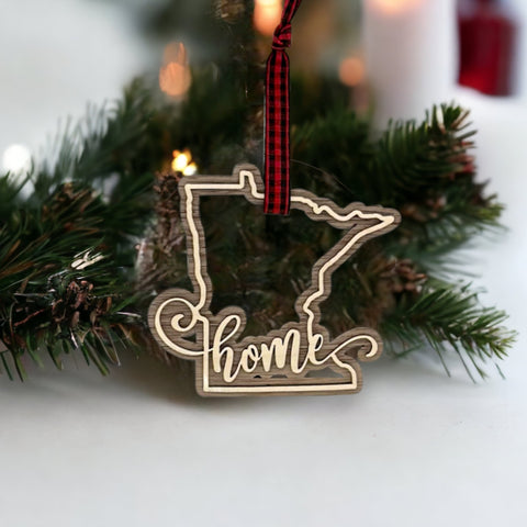 Minnesota Home Double Layer Ornament