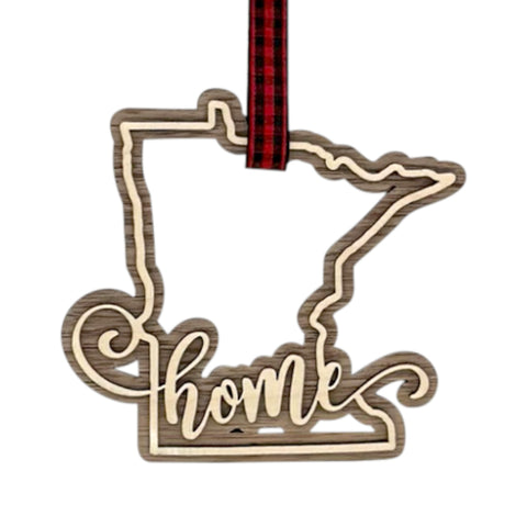 Minnesota Home Double Layer Ornament