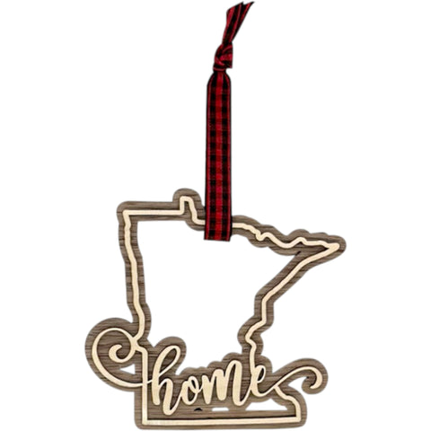 Minnesota Home Double Layer Ornament